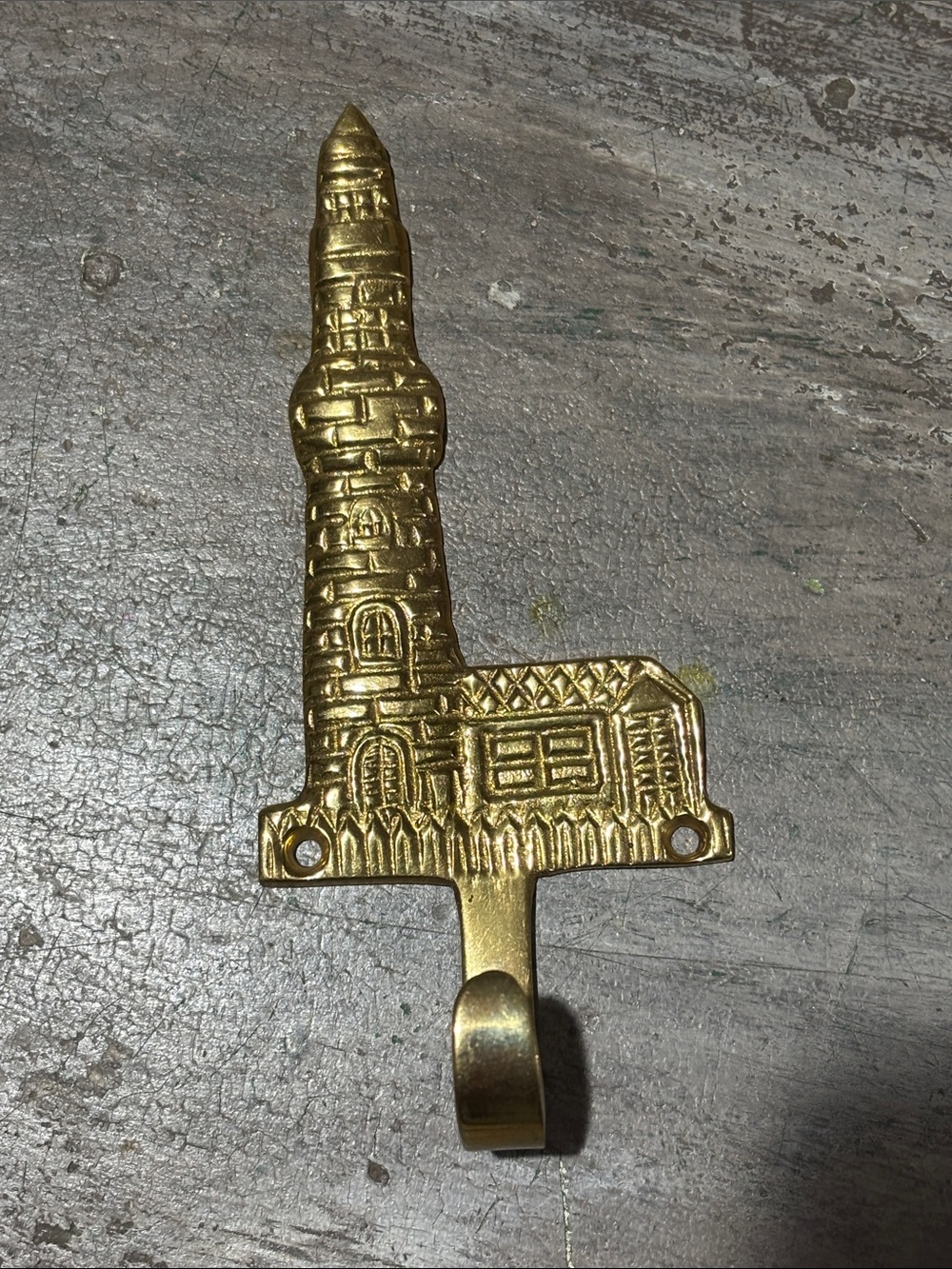 Brass Lighthouse Wall Hook - Gold Home Wall Decor